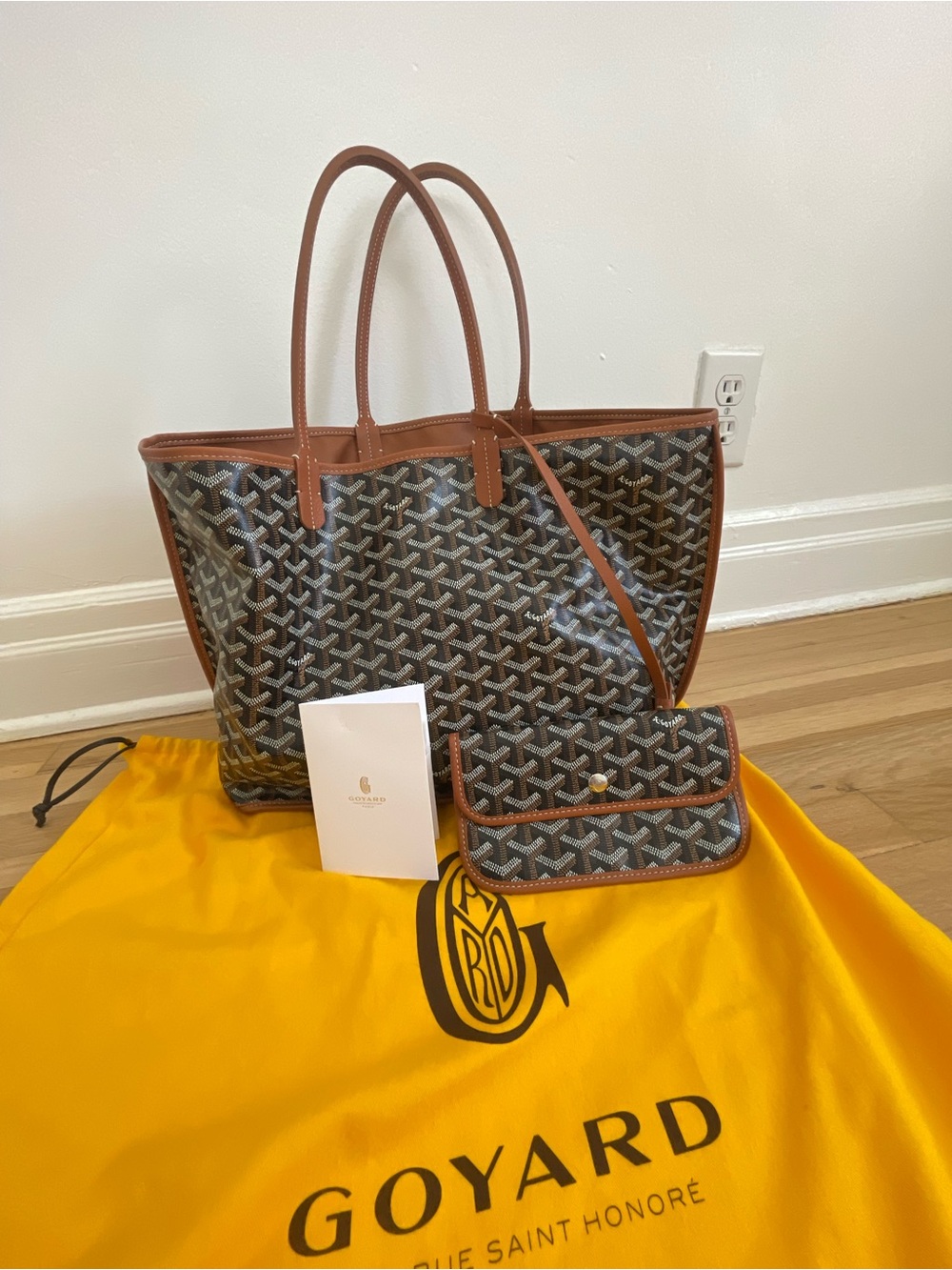 Authentic Goyard Anjou PM Reversible Canvas Tote